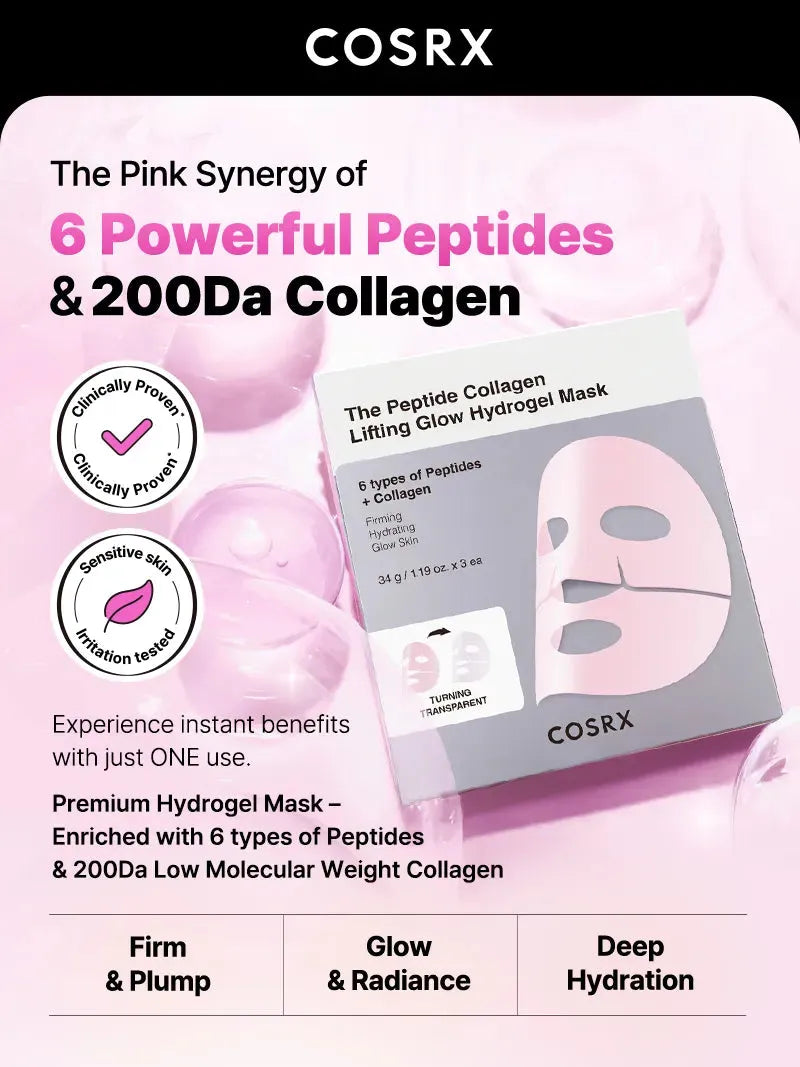 COSRX The Peptide Collagen Lifting Glow Hydrogel Mask